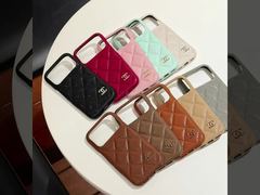 Litchi grain single shell iPhone 17 Pro Max phone case with full-body leather protection against fal